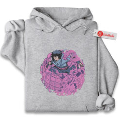 Sasuke Uchiha Embroidered Hoodie, Naruto Shirt, Anime Embroidered Hoodie