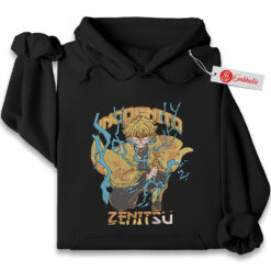 Zenitsu Agatsuma Embroidered Hoodie, Demon Slayer Shirt, Anime Embroidered Hoodie
