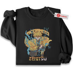 Zenitsu Agatsuma Embroidered Sweatshirt, Demon Slayer Shirt, Anime Embroidered Sweatshirt