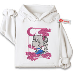 Usagi Tsukino Embroidered Hoodie, Sailor Moon Shirt, Anime Embroidered Hoodie