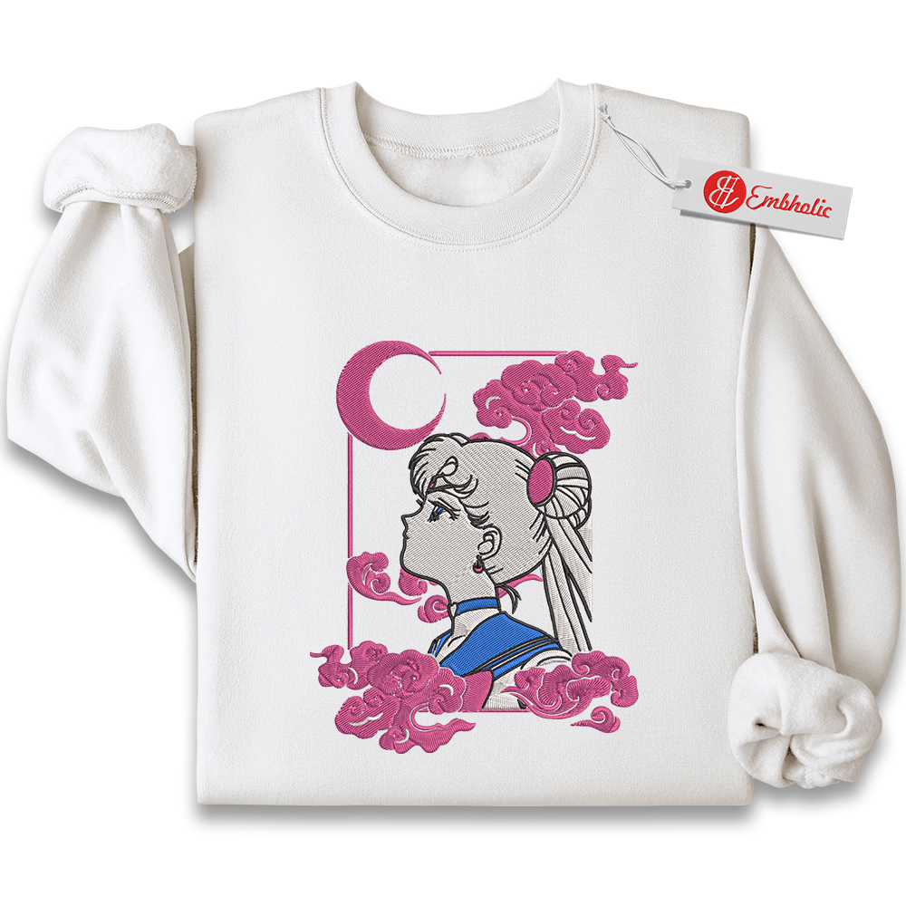 Usagi Tsukino Embroidered Sweatshirt, Sailor Moon Shirt, Anime Embroidered Sweatshirt Usagi Tsukino Embroidered Sweatshirt, Sailor Moon Shirt, Anime Embroidered Sweatshirt