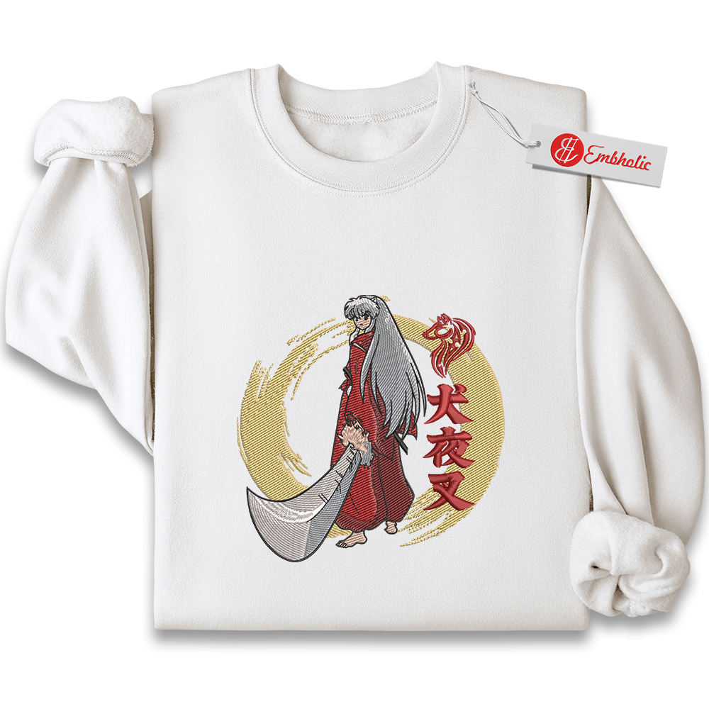 Inuyasha Embroidered Sweatshirt, Inuyasha Shirt, Anime Embroidered Sweatshirt Inuyasha Embroidered Sweatshirt, Inuyasha Shirt, Anime Embroidered Sweatshirt