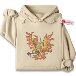 Moltres Embroidered Hoodie, Pokemon Shirt, PKM Shirt, Anime Embroidered Hoodie