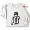 L Embroidered Sweatshirt, Death Note Shirt, Anime Embroidered Sweatshirt