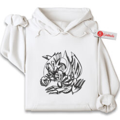 Blue Eyes Toon Dragon Embroidered Hoodie, Yugioh Shirt, Anime Embroidered Hoodie