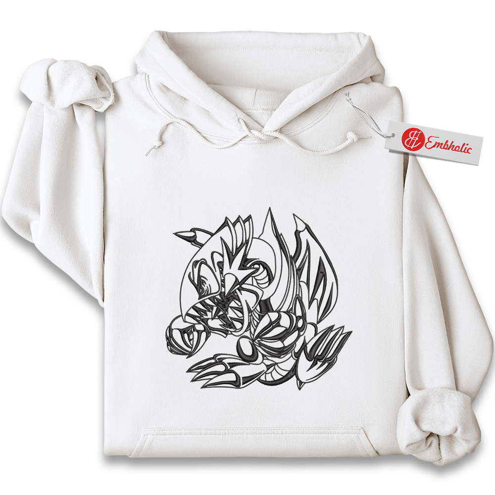 Blue Eyes Toon Dragon Embroidered Hoodie, Yugioh Shirt, Anime Embroidered Hoodie Blue Eyes Toon Dragon Embroidered Hoodie, Yugioh Shirt, Anime Embroidered Hoodie