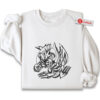 Blue Eyes Toon Dragon Embroidered Sweatshirt, Yugioh Shirt, Anime Embroidered Sweatshirt