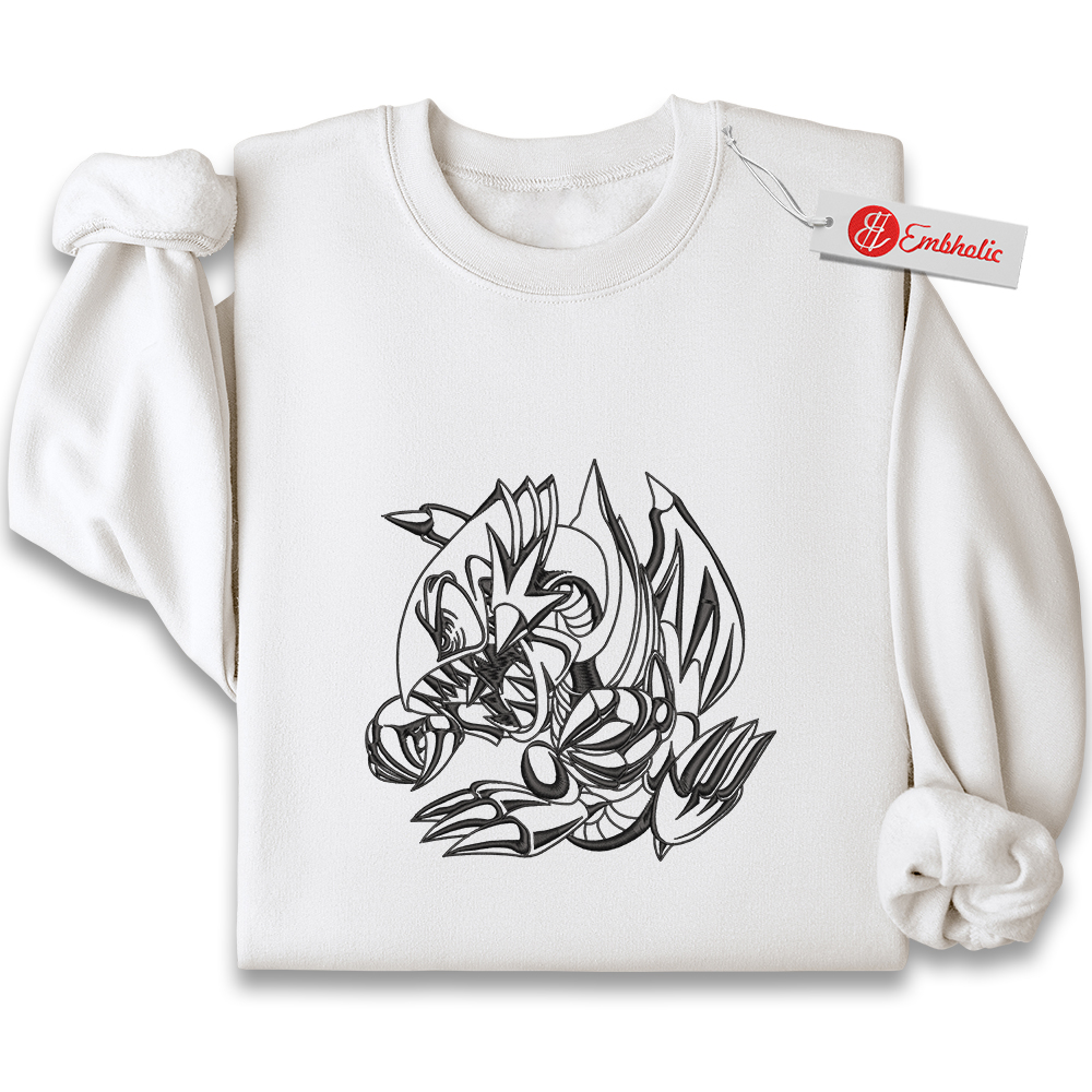 Blue Eyes Toon Dragon Embroidered Sweatshirt, Yugioh Shirt, Anime Embroidered Sweatshirt Blue Eyes Toon Dragon Embroidered Sweatshirt, Yugioh Shirt, Anime Embroidered Sweatshirt