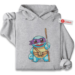Squirtle Embroidered Hoodie, Pokemon Shirt, PKM Shirt, Anime Embroidered Hoodie