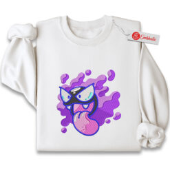 Gatsly Embroidered Sweatshirt, Pokemon Shirt, PKM Shirt, Anime Embroidered Sweatshirt