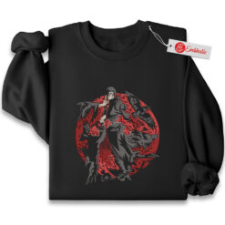 Itachi Uchiha Embroidered Sweatshirt, Naruto Shirt, Anime Embroidered Sweatshirt