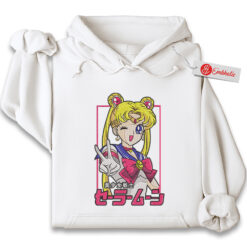 Usagi Tsukino Embroidered Hoodie, Sailor Moon Shirt, Anime Embroidered Hoodie