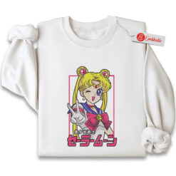Usagi Tsukino Embroidered Sweatshirt, Sailor Moon Shirt, Anime Embroidered Sweatshirt