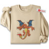 Charizard Embroidered Sweatshirt, Pokemon Shirt, PKM Shirt, Anime Embroidered Sweatshirt
