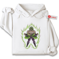 Broly Embroidered Hoodie, Dragon Ball Shirt, DBZ Shirt, Anime Embroidered Hoodie