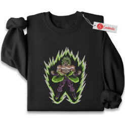 Broly Embroidered Sweatshirt, Dragon Ball Shirt, DBZ Shirt, Anime Embroidered Sweatshirt