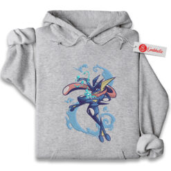Greninja Embroidered Hoodie, Pokemon Shirt, PKM Shirt, Anime Embroidered Hoodie