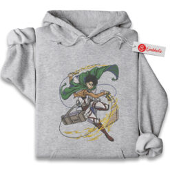 Levi Ackerman Embroidered Hoodie, Attack on Titan Shirt, AOT Shirt, Anime Embroidered Hoodie