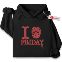 Jason Voorhees Embroidered Hoodie, Friday The 13th Shirt, Halloween Shirt, Horror Movie Embroidered Hoodie