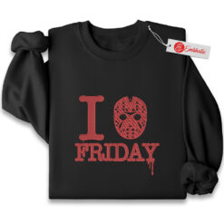 Jason Voorhees Embroidered Sweatshirt, Friday The 13th Shirt, Halloween Shirt, Horror Movie Embroidered Sweatshirt