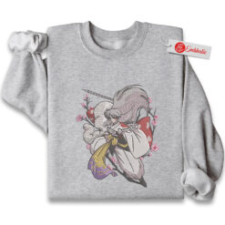 Sesshomaru Embroidered Sweatshirt, Inuyasha Shirt, Anime Embroidered Sweatshirt