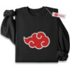 Akatsuki Embroidered Sweatshirt, Naruto Shirt, Anime Embroidered Sweatshirt