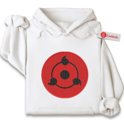Sharingan Embroidered Hoodie, Naruto Shirt, Anime Embroidered Hoodie