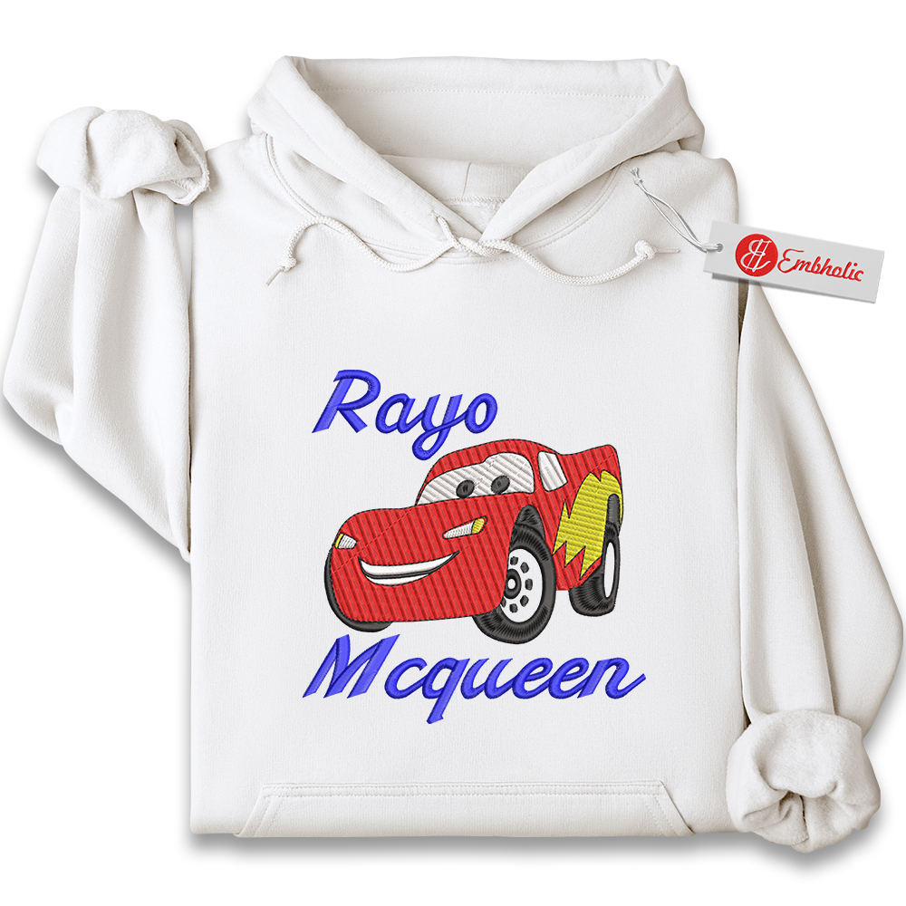 Lightning McQueen Embroidered Hoodie, Cars Shirt, Animated Embroidered Hoodie Lightning McQueen Embroidered Hoodie, Cars Shirt, Animated Embroidered Hoodie