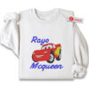 Lightning McQueen Embroidered Sweatshirt, Cars Shirt, Animated Embroidered Sweatshirt