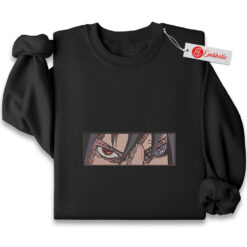 Sasuke Uchiha Embroidered Sweatshirt, Naruto Shirt, Anime Embroidered Sweatshirt