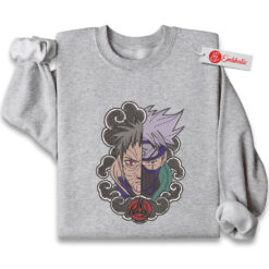 Obito vs Kakashi Embroidered Sweatshirt, Naruto Shirt, Anime Embroidered Sweatshirt