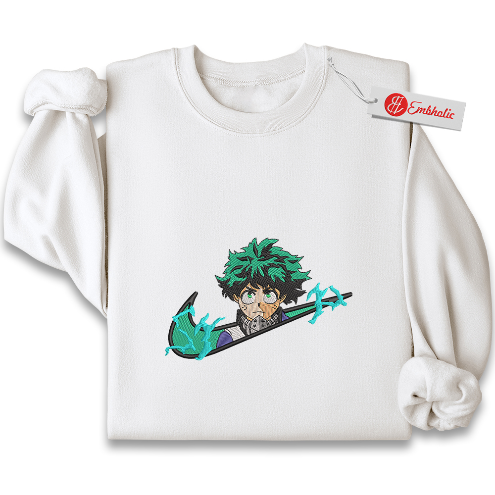 Izuku Midoriya Embroidered Sweatshirt, My Hero Academia Shirt, MHA Shirt, Anime Embroidered Sweatshirt Izuku Midoriya Embroidered Sweatshirt, My Hero Academia Shirt, MHA Shirt, Anime Embroidered Sweatshirt