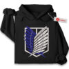 Attack On Titan Embroidered Hoodie, AOT Shirt, Anime Embroidered Hoodie