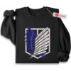 Attack On Titan Embroidered Sweatshirt, AOT Shirt, Anime Embroidered Sweatshirt