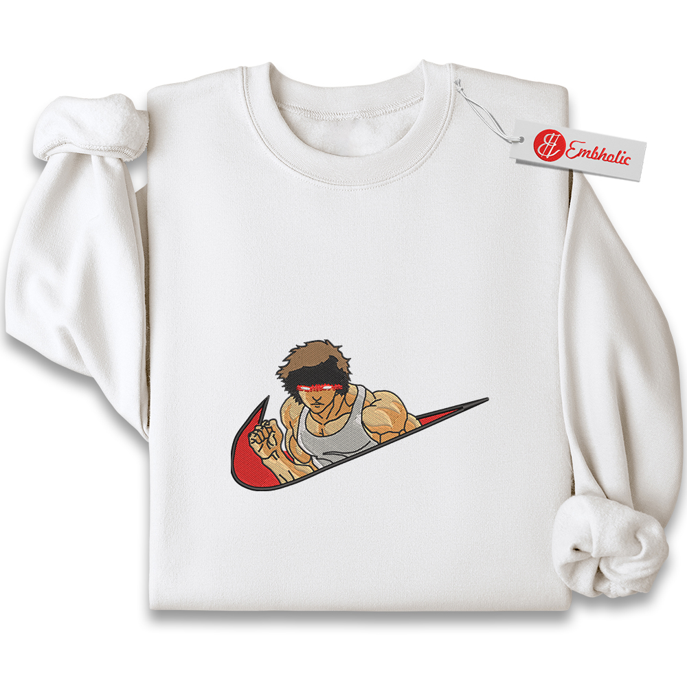 Baki Hanma Pirates Embroidered Sweatshirt, Baki Shirt, Anime Embroidered Sweatshirt