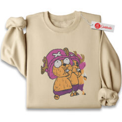 Chopper Embroidered Sweatshirt, One Piece Shirt, Anime Embroidered Sweatshirt