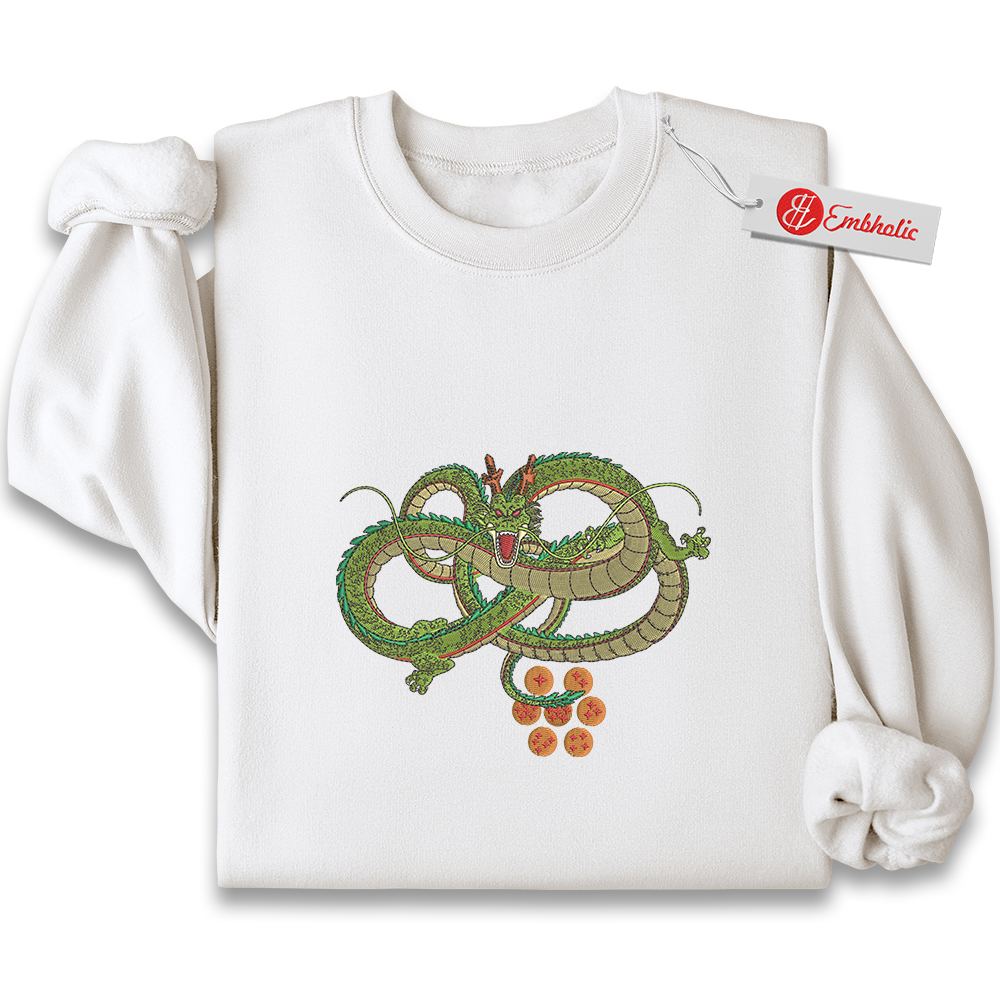 Shenron Embroidered Sweatshirt, Dragon Ball Shirt, Anime Embroidered Sweatshirt Shenron Embroidered Sweatshirt, Dragon Ball Shirt, Anime Embroidered Sweatshirt