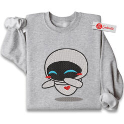 EVE Embroidered Sweatshirt, Wall-E Shirt, Animated Embroidered Sweatshirt