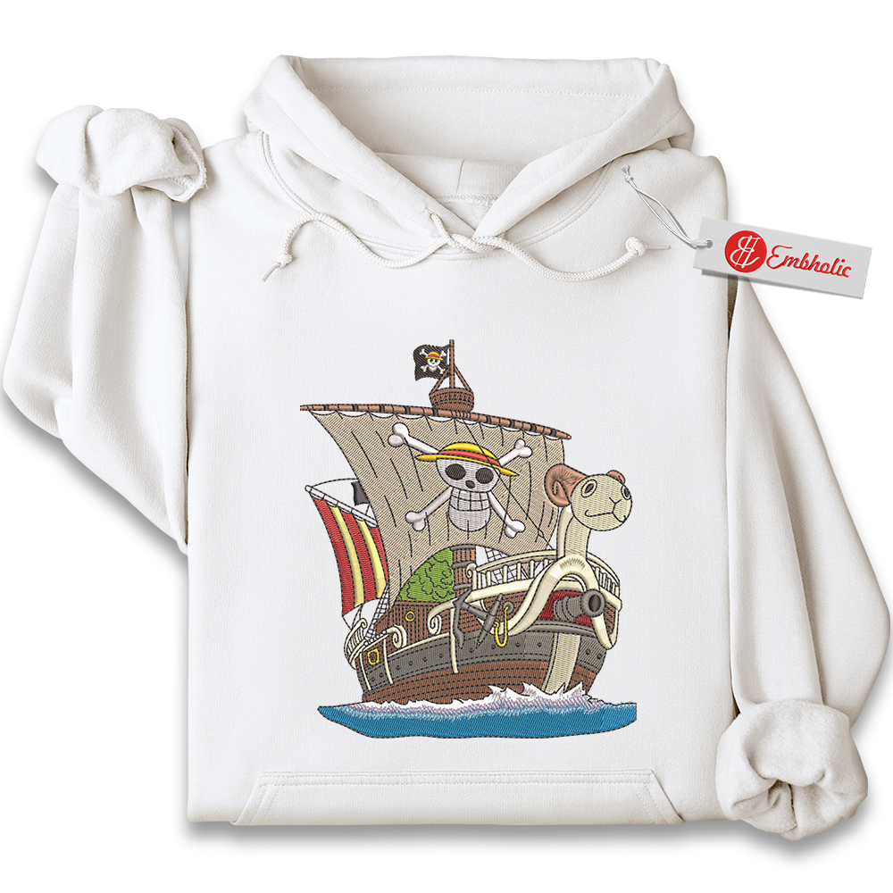 Going Merry Embroidered Hoodie, One Piece Shirt, Anime Embroidered Hoodie Going Merry Embroidered Hoodie, One Piece Shirt, Anime Embroidered Hoodie