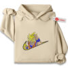 Son Goku Embroidered Hoodie, Dragon Ball Shirt, Anime Embroidered Hoodie