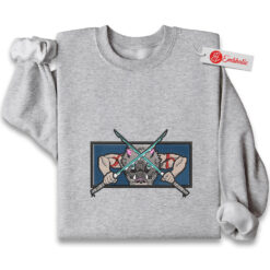 Inosuke Hashibira Embroidered Sweatshirt, Demon Slayer Shirt, Anime Embroidered Sweatshirt