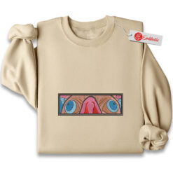 Inosuke Hashibira Embroidered Sweatshirt, Demon Slayer Shirt, Anime Embroidered Sweatshirt