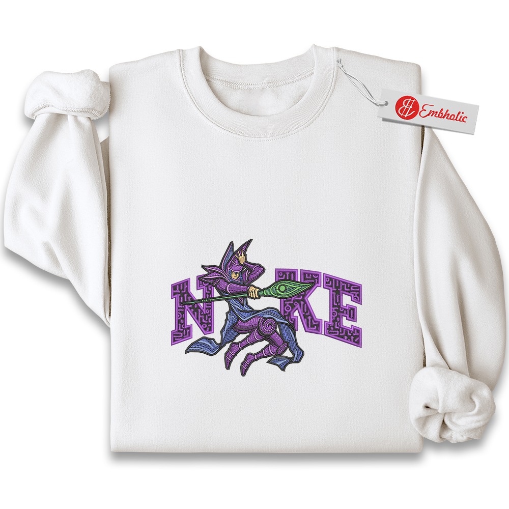 Dark Magician Embroidered Sweatshirt, Yugioh Shirt, Anime Embroidered Sweatshirt Dark Magician Embroidered Sweatshirt, Yugioh Shirt, Anime Embroidered Sweatshirt