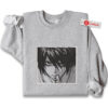 Embroidered L Sweatshirt, Death Note Shirt, Anime Embroidered Sweatshirt