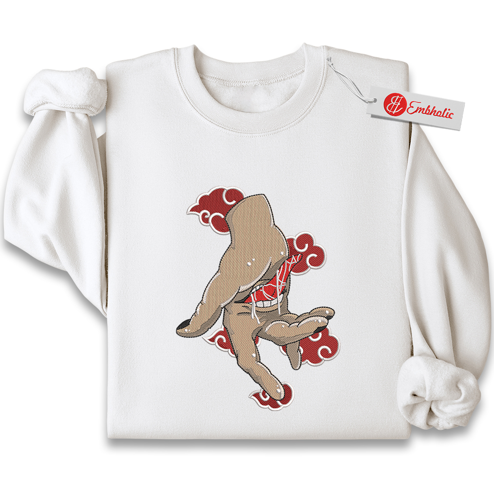 Embroidered Deidara Sweatshirt, Naruto Shirt, Akatsuki Shirt, Anime Embroidered Sweatshirt Embroidered Deidara Sweatshirt, Naruto Shirt, Akatsuki Shirt, Anime Embroidered Sweatshirt