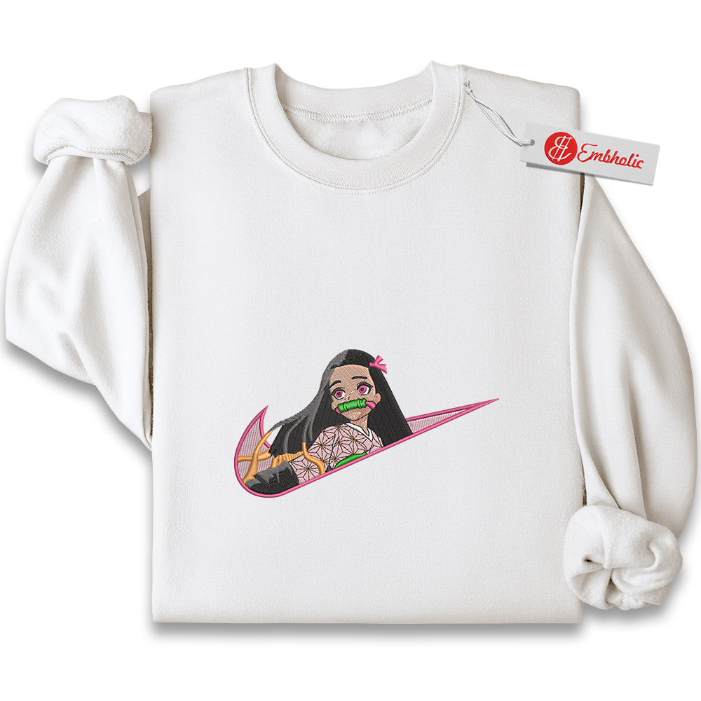 Nezuko Kamado Embroidered Sweatshirt, Demon Slayer Shirt, Anime Embroidered Sweatshirt Nezuko Kamado Embroidered Sweatshirt, Demon Slayer Shirt, Anime Embroidered Sweatshirt