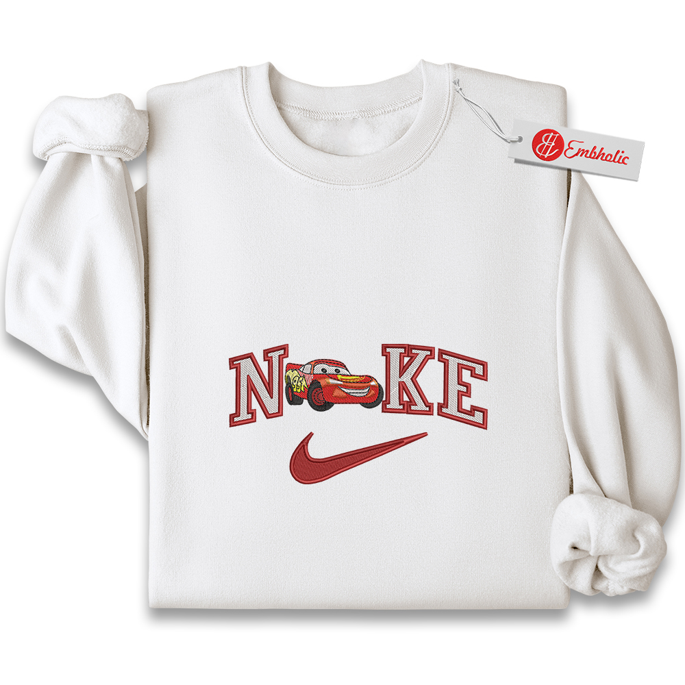 Lightning McQueen Embroidered Sweatshirt, Cars Shirt, Animated Embroidered Sweatshirt Lightning McQueen Embroidered Sweatshirt, Cars Shirt, Animated Embroidered Sweatshirt