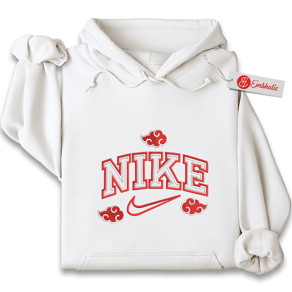 Akatsuki Embroidered Hoodie, Naruto Shirt, Anime Embroidered Hoodie Akatsuki Embroidered Hoodie, Naruto Shirt, Anime Embroidered Hoodie