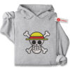 Straw Hat Pirates Embroidered Hoodie, One Piece Shirt, Anime Embroidered Hoodie