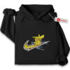 Pikachu Embroidered Hoodie, Pokemon Shirt, PKM Shirt, Anime Embroidered Hoodie